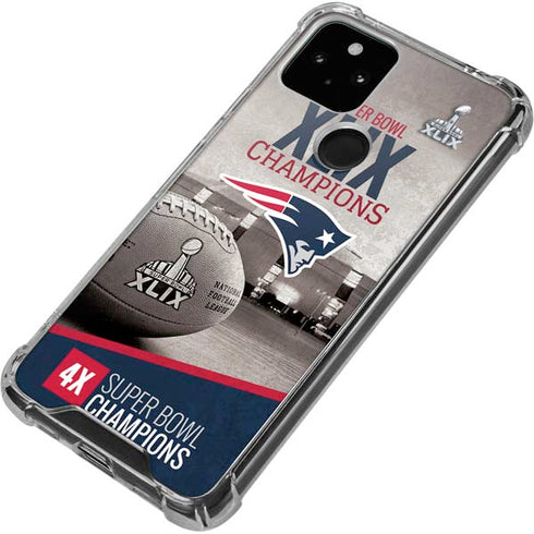 NFL Patriots Super Bowl XLIX Champs Google Pixel 5 Clear Case